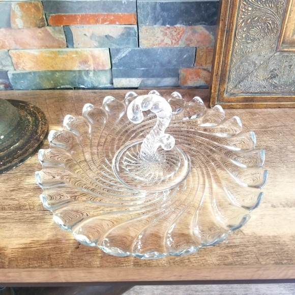 Fostoria Other - Fostoria Colony Swirl Center Handle Sandwich Tray Platter,  Vintage Mid...